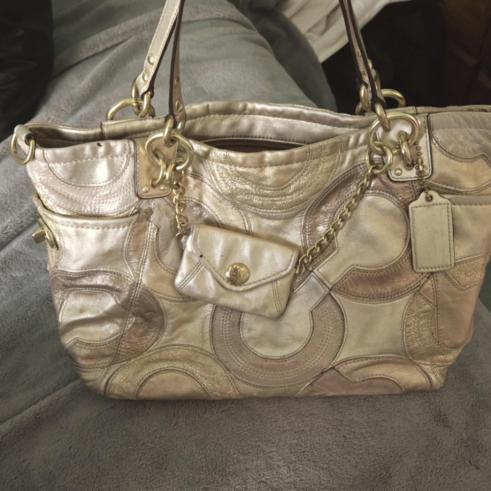Coach Purse - Gold